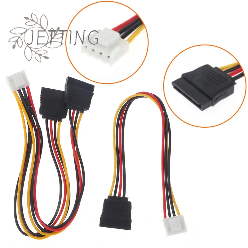 

Hot 4Pin To SATA Power Cable For Hikvision DAHUA Mini VCR IP Camera CCTV Hard Disk Power One To One/One To Two VH3.96