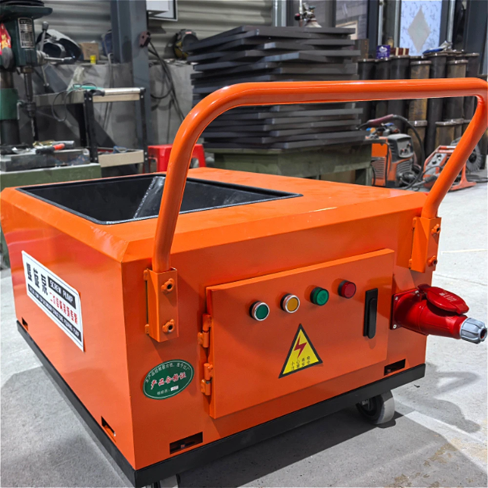 Pompe à vis pour mortier 220V 380V, pompe de transfert de mortier à granulométrie fine pour la structure secondaire des chantiers de construction