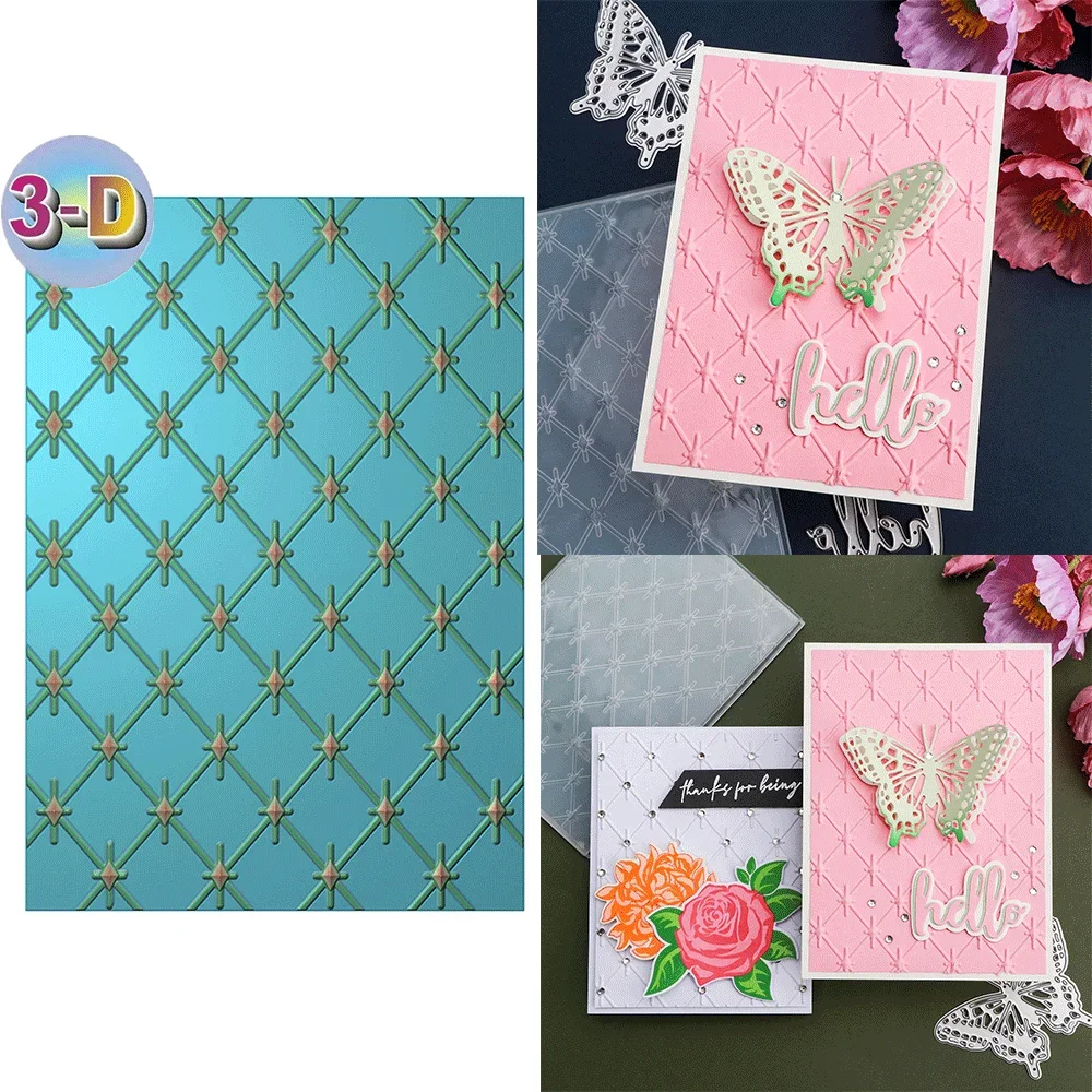 3D-Prägeordner mit bemalter Textur für Kartenherstellung und Scrapbooking – langlebiger Kunststoff, einfache Prägung – perfekt für DIY-Bastelprojekte