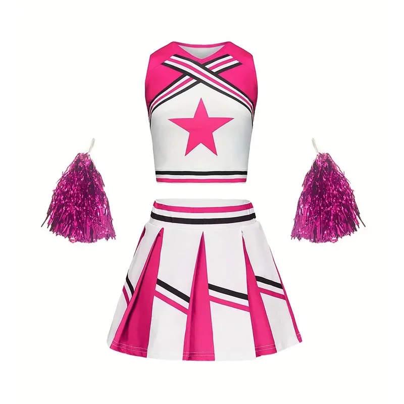 Children Competition Cheerleaders Girl School Team Uniforms KidS Kid Performance Costume Sets Girls Class Suit Girl School Suits