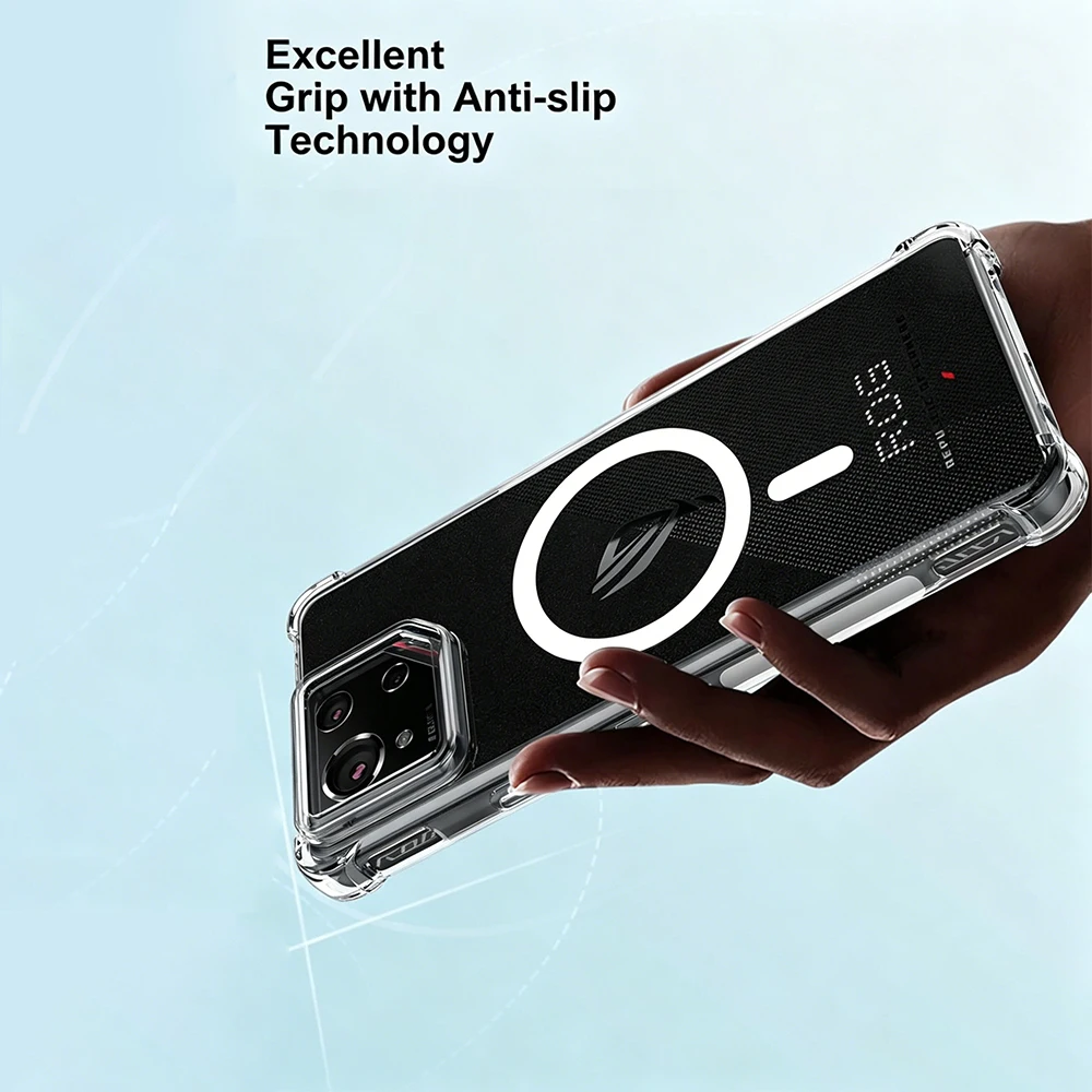 Verstärkte Ecken Weiche TPU Kabellose Ladehülle für Asus Rog Phone 9 FE Pro 8 7 Ultimate – Detail 3