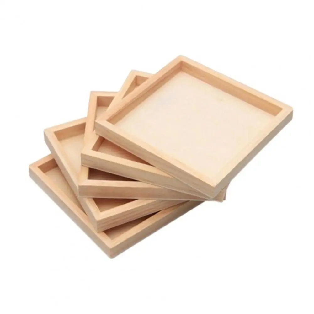 12x12cm Wooden Puzzle Holder Innoxious Educational Aid Assistant Puzzle Pallet Puzzle Holder Practical Puzzle Bottom Puzzle Tray