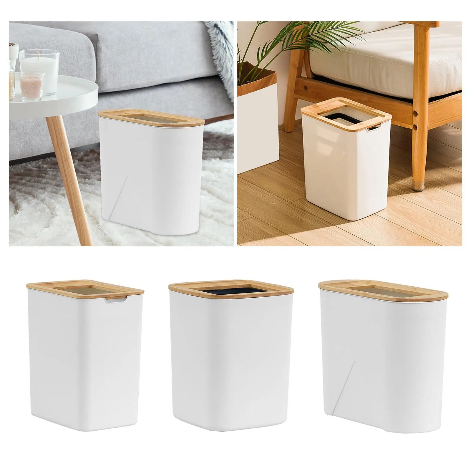Waste Basket Bathroom Wastebasket Simple Large Opening Top Toilets Waste Bins