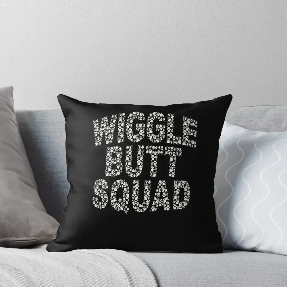 Wiggle Butts Aussie Australian Shepherd Wiggle Butt Squad Hoodie Throw Pillow Cushion Cover New year pillow