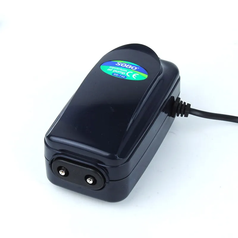 Sobo Aquarium Air Pump Fish Tank Mini Silent Compressor Single Double Outlet Oxygen Pumps Aquariums Aquatic Accessories 8W 12W