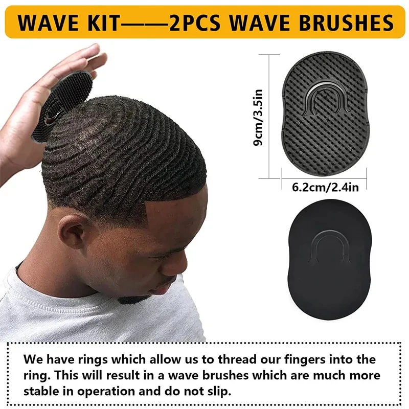 Wave gel de cabelo para homens negros, ondas profundas, pomada de óleo com escova forte, controle de frizz, esporte, 360, 2024