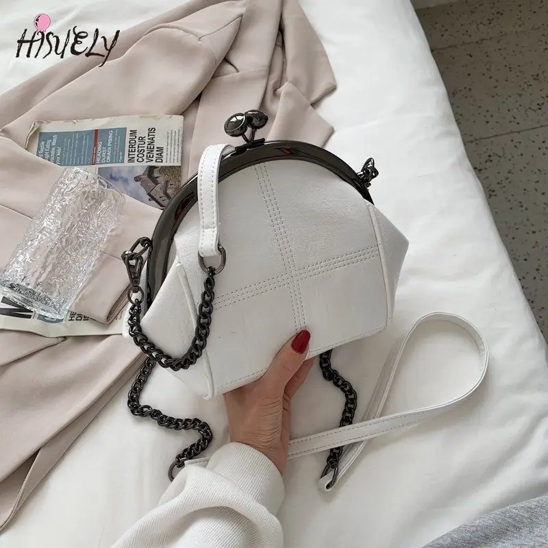 

Винтажные женские кошельки, новинка 2025 года, сумка-портфель с замком-ракушкой, сумка через плечо с цепочкой, сумки-хобо из искусственной кожи, сумка через плечо, клатч, кошелек