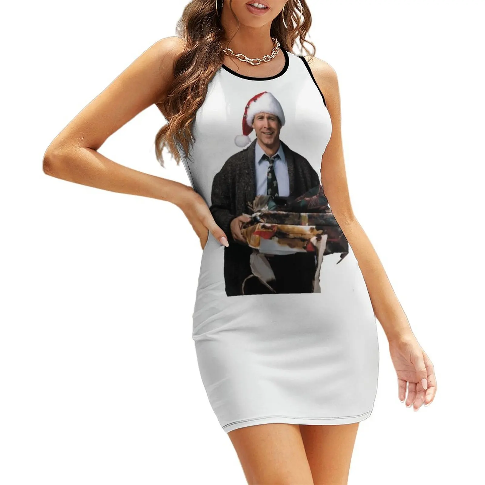 

Funny National Lampoon Vacation Christmas Present Sleeveless Sundress Woman dresses cute dress