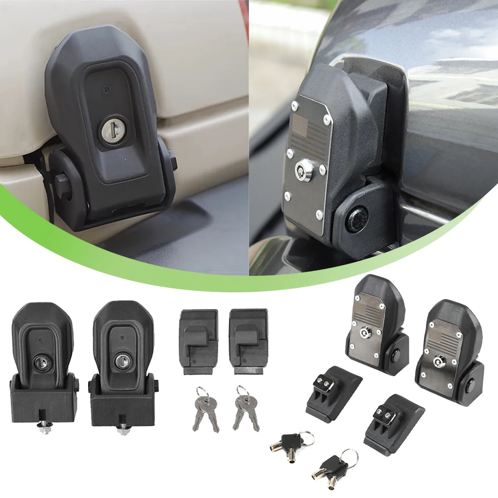 Car Hood Catch Latches Locking Anti-theft for Jeep Wrangler JL Gladiator JT 2018-2023 4xe Rubicon Sahara Exterior Accessories