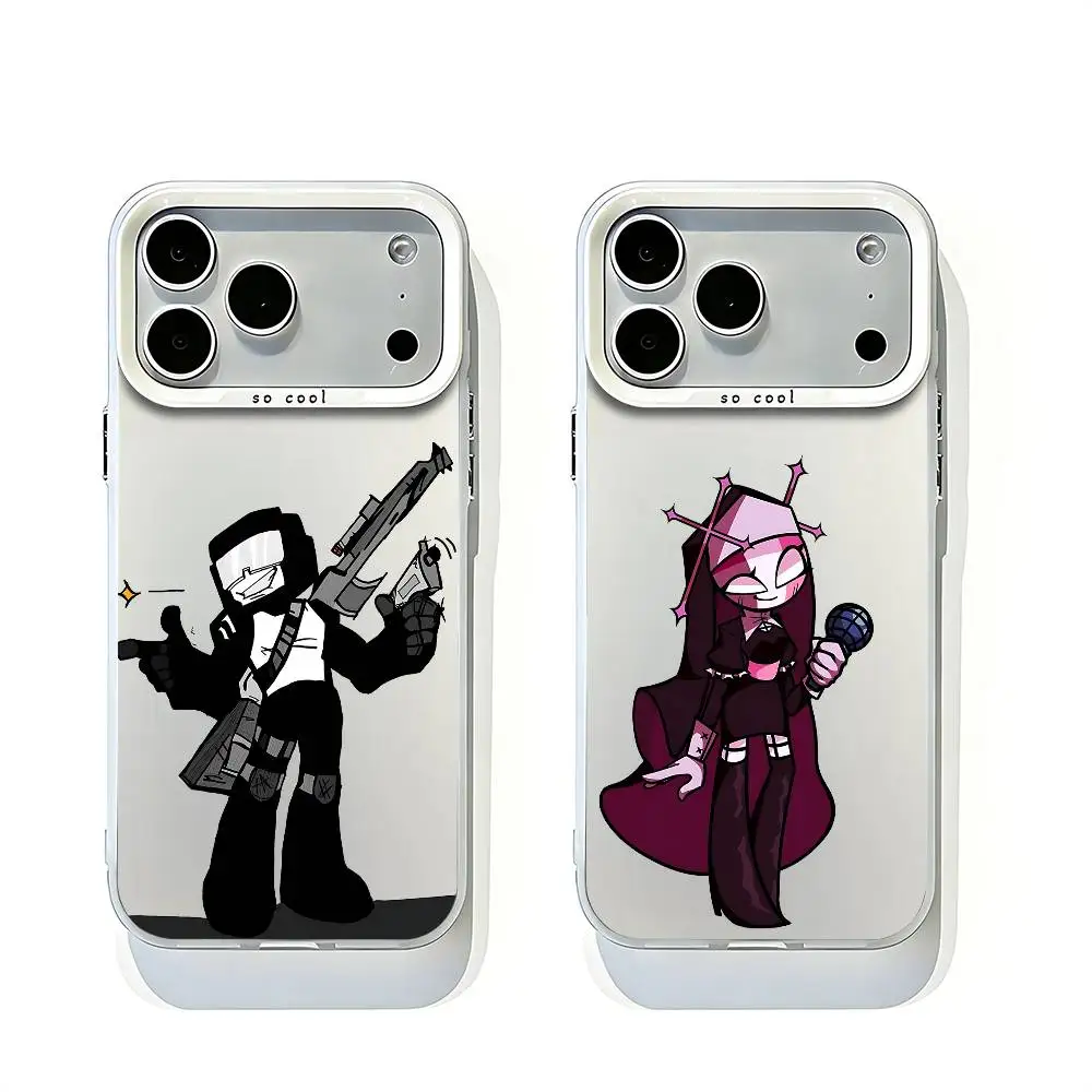 F-Friday Night F-Funkin White Matte Bumper Cover For iPhone 17 16 15 14 13 12 11 Pro Max Large Camera Hole Case
