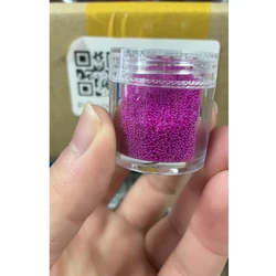1 Bottle Nail Caviar Beads 23 Colors 0.6mm Mini Glass Metal Pearl Bead 3D Nail Design Rhinestone Jewelry DIY Manicure Decoration