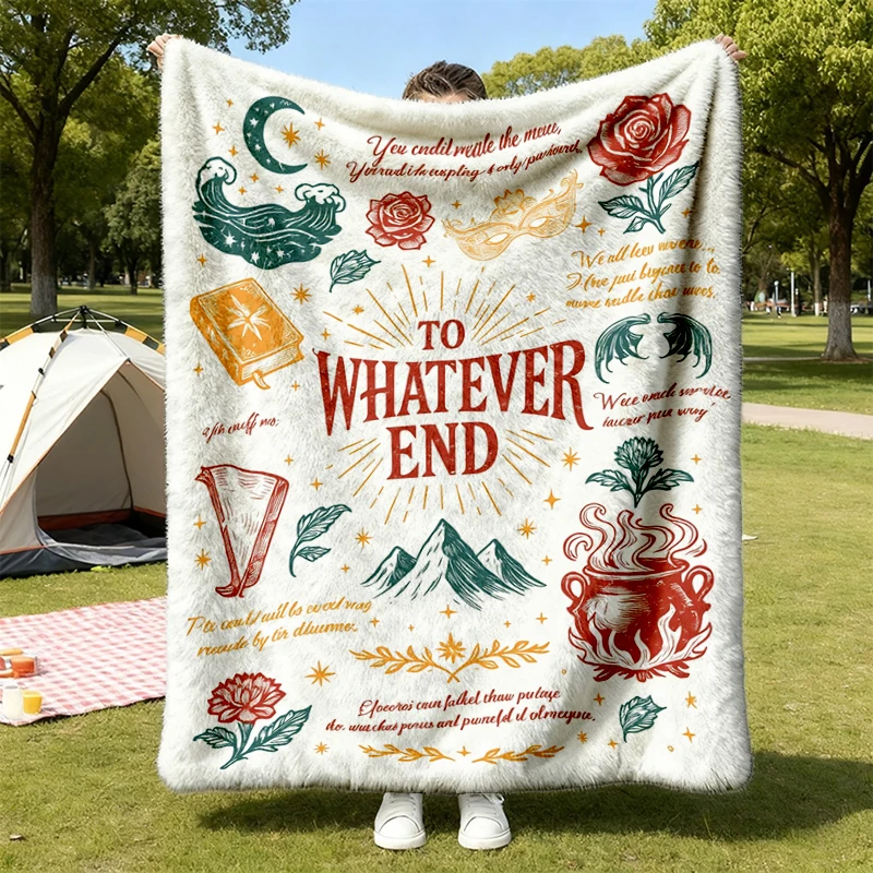 To Whatever End Flannel Blanket, Fireheart Aelin Galathynius Flannel Throw, TOG SJM Series Cozy Blanket, Terrasen The Th