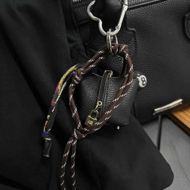 2024 New Pattern Bag Charm Home Vegetable Basket Bag Pendant Headphone Bag Pendant Rodeo Bag Rope Color Matching Bag Hanging