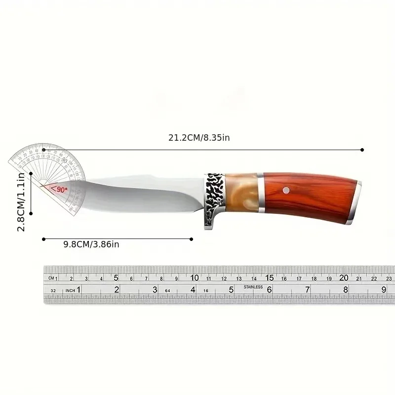 Imagem -05 - High-end Colorido Madeira Handle Meat Cutelo Faca de Desousar Cortador de Carne Cozinha ao ar Livre Faca de Acampamento 4