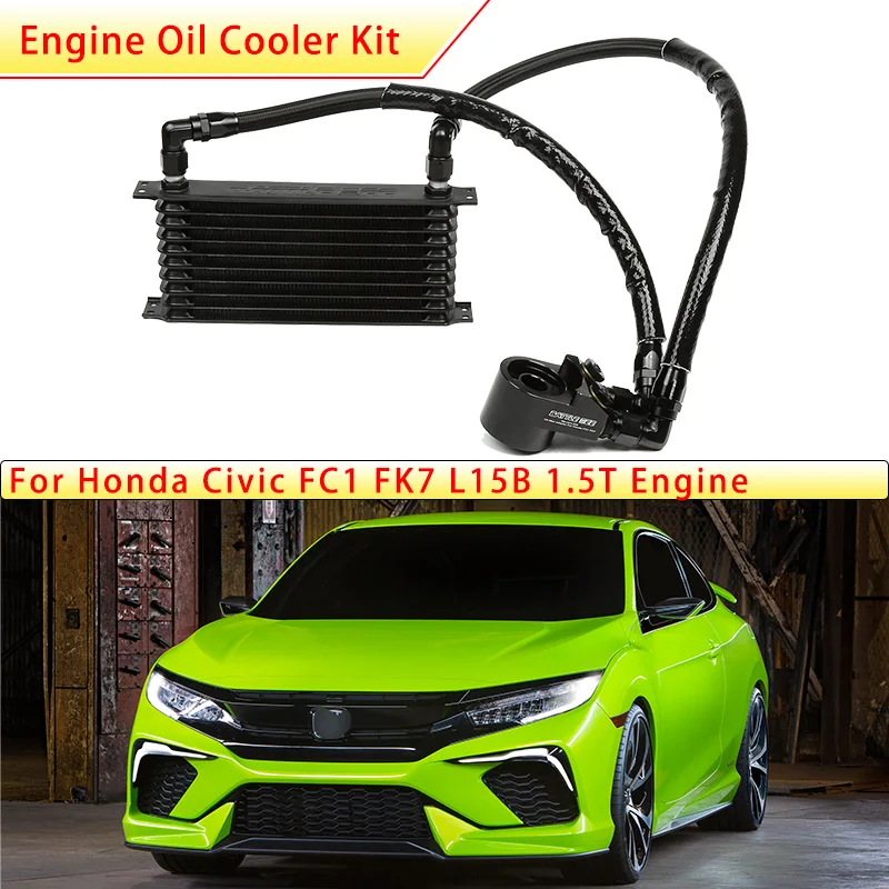 Engine Oil Cooler Kit For Honda Civic FC1 FK7 1.5T L15B Engine  Oil Filter Thermostat Sandwich Plate  Adapter BB-OCK-133/134