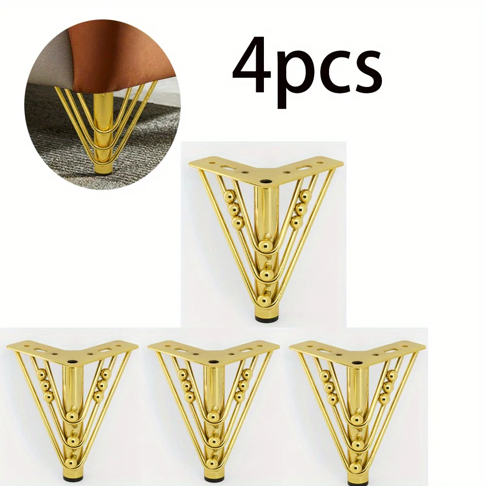4 Stück 15 cm 6 Zoll Möbelbeine Möbeltischfüße, robuste Metall-Couchtischbeine für Sofa, Kommode, Schrank