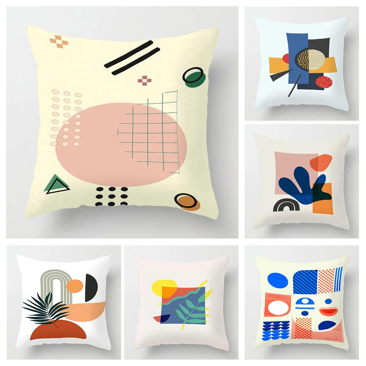 Scandinavian Abstract Style Pillow Cover 18x18/20x20 inches - Geometric Print Cushion Cover Home Decor Gift Pillow Cover