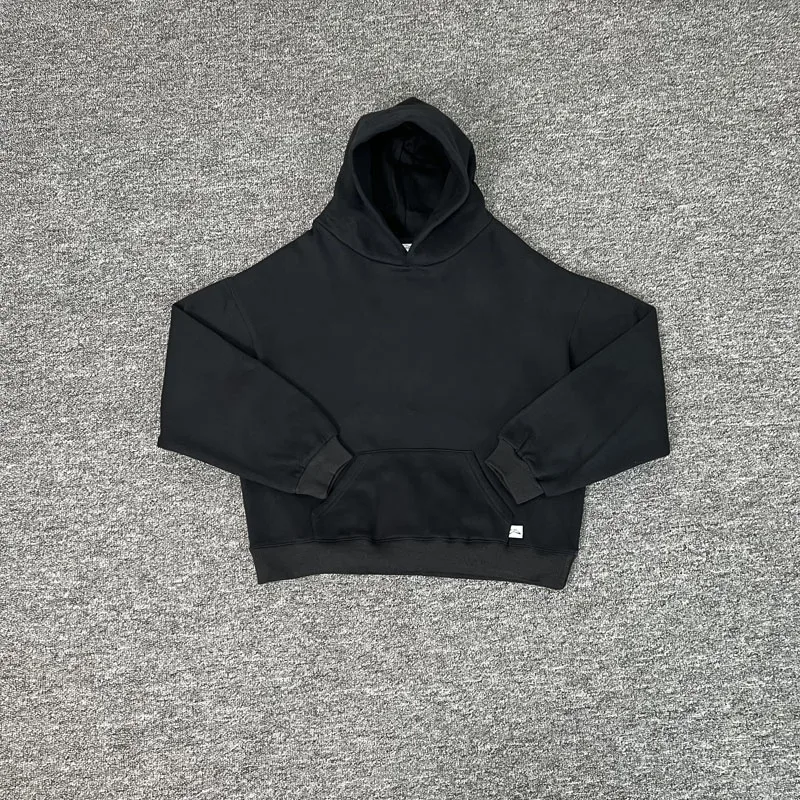 

Fleece Gray Black Akimbo Hoodie Winter Sweatshirts Men Women Solid Color High Quality Loose Sports Hooded Pullovers Clothes