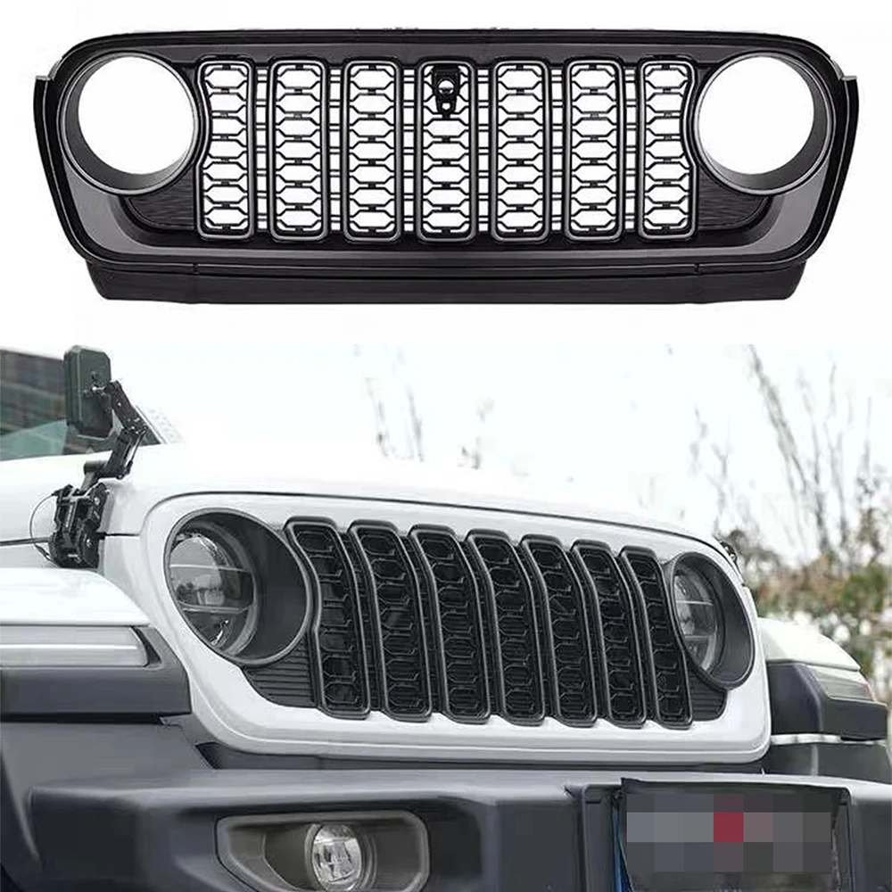 

Front Grille 2024 New Exterior Accessories Offroad Car OE Design Grilles ABS Black SXMA JL1300 For Jeep Wrangler JT2020+ JL2018+