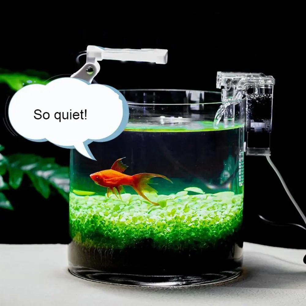 Wall Mounted Waterfall Fish Tank Filter Water Purification USB/plug Submersible Filtration Waterfall Suspension Three in One
