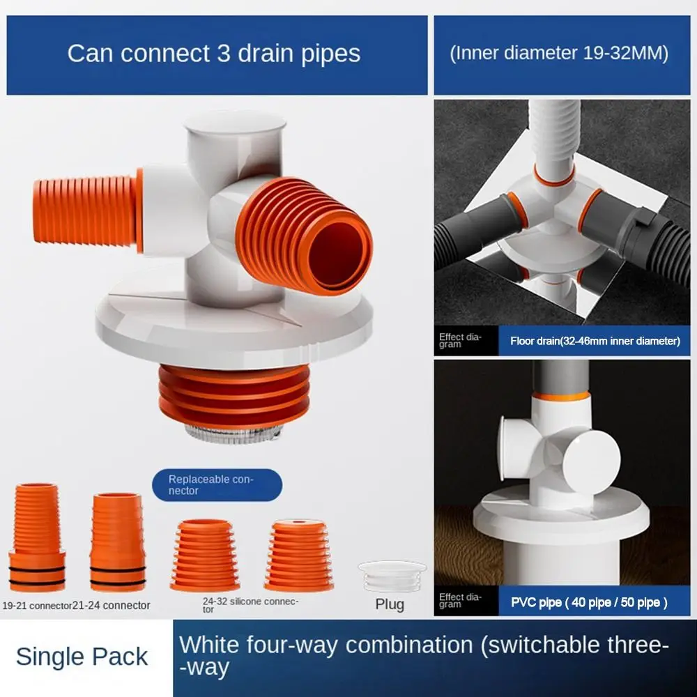 

Anti odor Sink Drain Pipe Adapter Sealing Ring Multifunctional Dishwasher Water Pipe Connector neat Drainage Water Pipe Joint