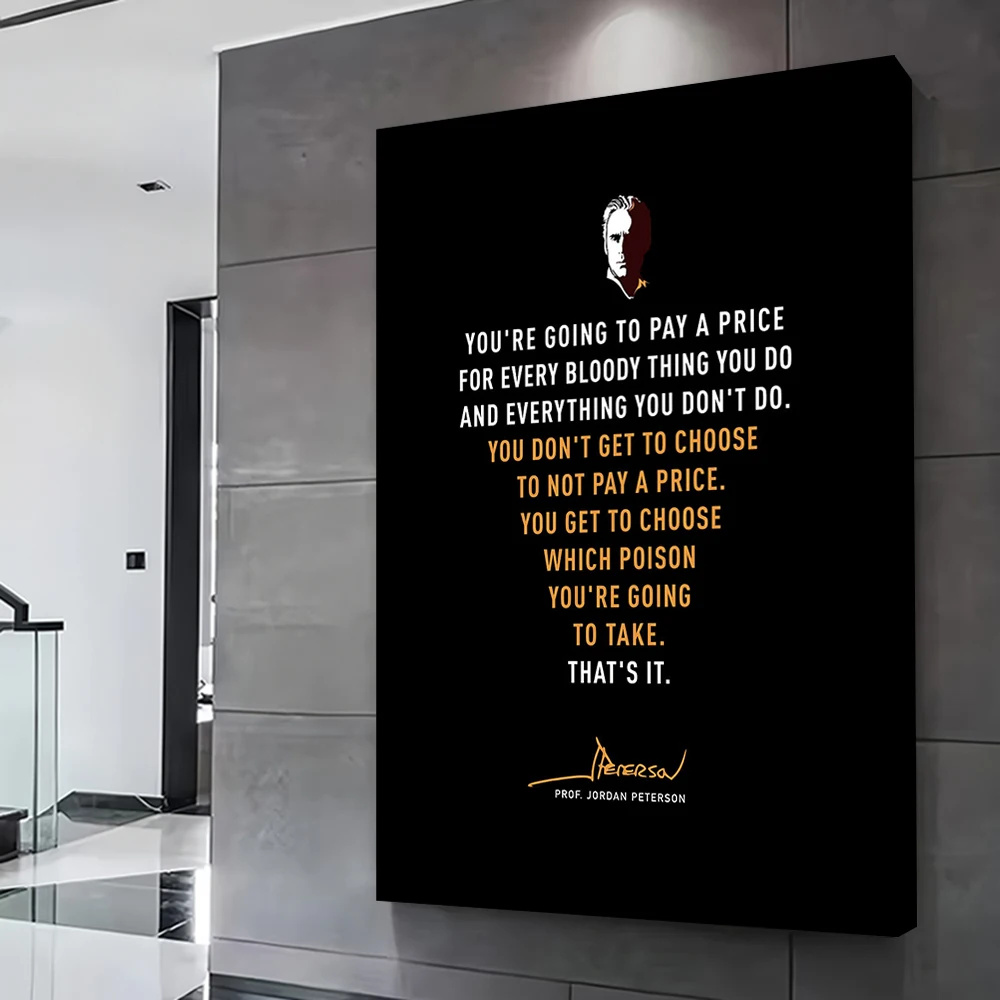 Dr Peterson Famous Quote Printed Poster Customizable Pictures Wall Art Canvas Painting for Home and Decoration Gaming Wand Deko