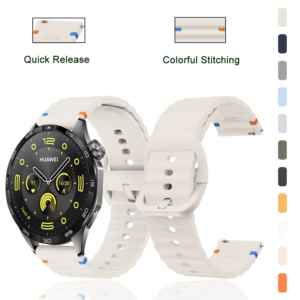 ساعة مطاطية قابلة للتنفس لهاتف هاواوي ، حزام عالمي ، خارجي ، 46 ، GT4 ، GT3 ، GT2 ، Ultimate GT Runner ، 22