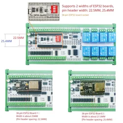 2AO-8AI-8DI-8DO ESP32 Wifi Network Relay Board Digital Analog Input Output Module 4-20MA 0-10V for Smart Switch IOT Simple PLC