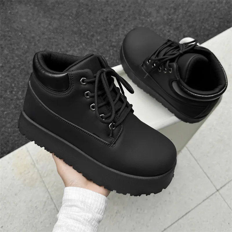 Fashionable Classic Men's Boots Trend Thick Sole Casual Men's Shoes Comfortable Breathable High-top Man's Shoes Botas Para Mujer