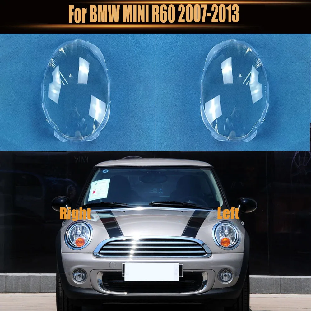 For BMW MINI R60 2007-2013 Transparent Headlamp Shell Lampmask Lamp Shade Headlight Cover Replace The Original Lampshade