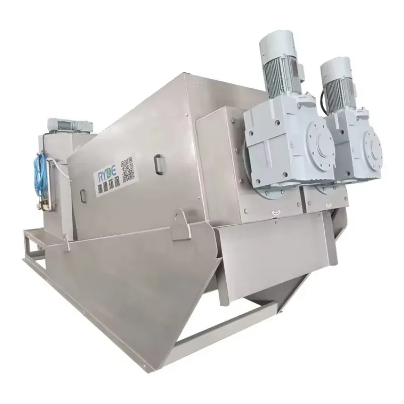 【Best-selling】Large Processing Capacity Multi Disc Stacked Drainage Screw Dewatering Screw Press Machine Sludge Dehydrator