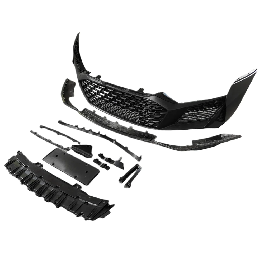 

High-Performance R8 Body Kit with PP+Carbon Fiber Front Lip Bumper Grille New Condition Used for Modification