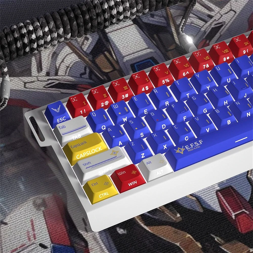 

GEFENSI Anime Themed PBT Cherry Side Engraved Translucent Keycap With 140 Keys Compatible With MX Switch Mechanical Keyboard