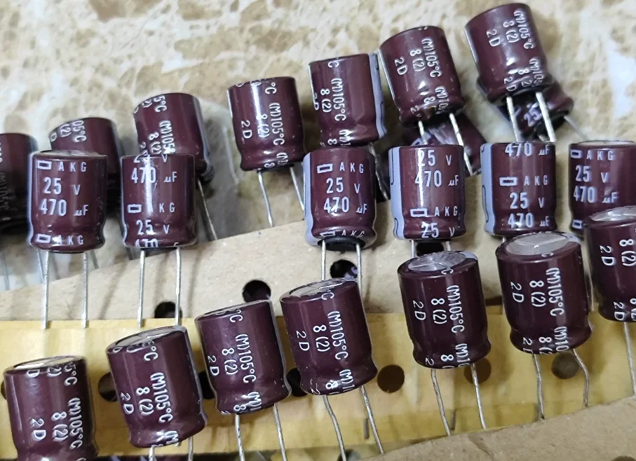 30pcs/lot Japanese original NIPPON 25V 470UF AKG 10X12mm aluminum electrolytic capacitors free shipping