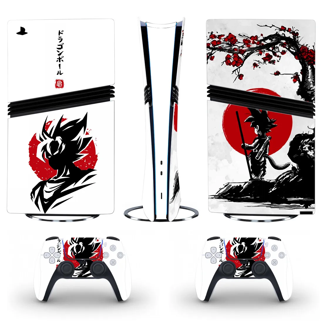 Anime Ultra Instinct Goku PS5 Pro Digital Skin Sticker Decal Cover for Console and 2 Controllers PS5 Pro Skin Sticker Vinyl