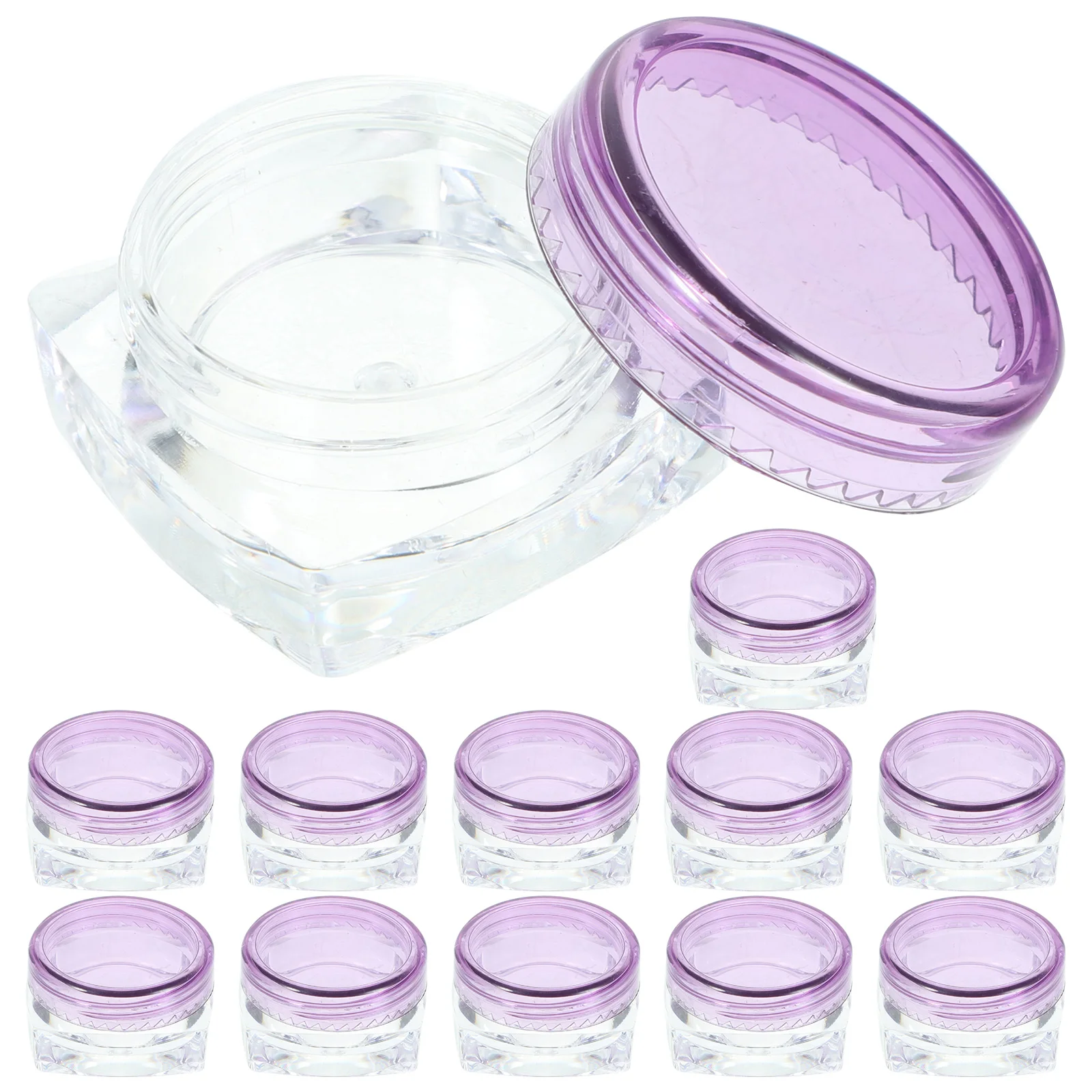 12 Pcs Bottle Wide Mouth Cream Container Travel Empty Simple Design for Jars with Lids Plastic Storage