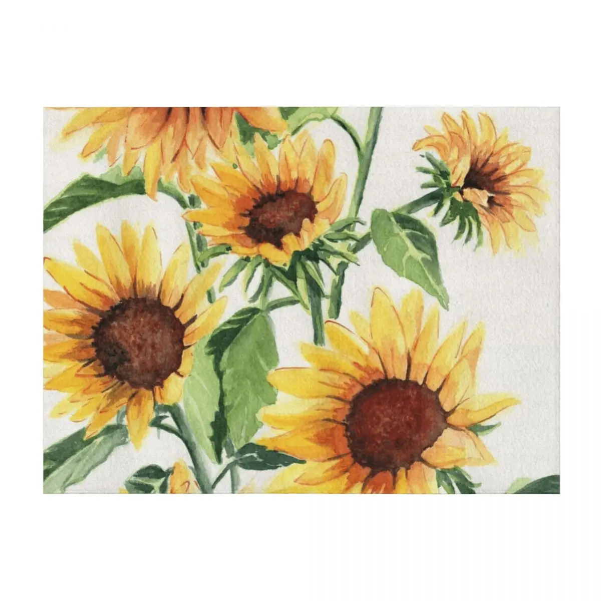 

Sunflowers Throw Blanket Retros For Sofa Thin Camping Stuffeds Blankets