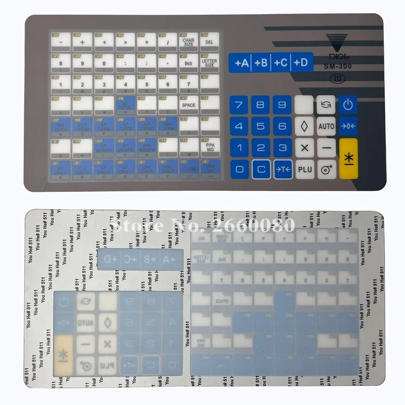 Brand New Original SM300 Keyboard Film English Version for DIGI SM300P Balance Scale SM-300P Panel 56 Keys Key Sheet