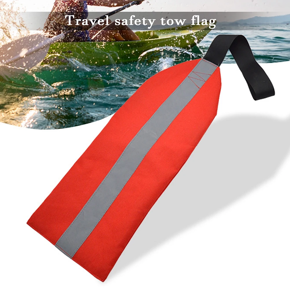 Safety Travel Flag For Kayak Canoe Red Warning Flag With Webbing For Kayak SUP Towing Canoes Truck Safety Accessories Kit