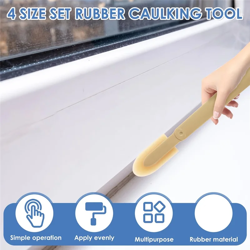 

A03F-Rubber Caulking Tool Spatula Corner Grout Sealer Applicator Applicator Caulking Tool