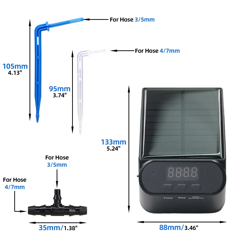 MUCIAKIE Intelligent Timing Large Flow Watering Device Solar Automatic Drip Irrigation kit Balcony Pot Garden Plant Watering