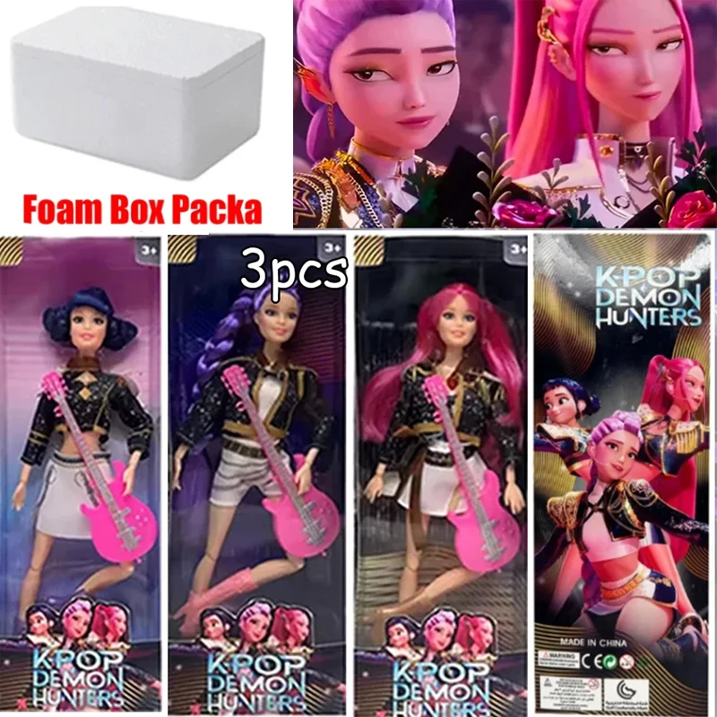 HOTアニメ K-POP デモンハンターズ ライブアクション KPOPフィギュア おもちゃ 人形 - ルミ ミラ ゾイ、女の子とKPOPファンのためのクリエイティブなコレクションギフト