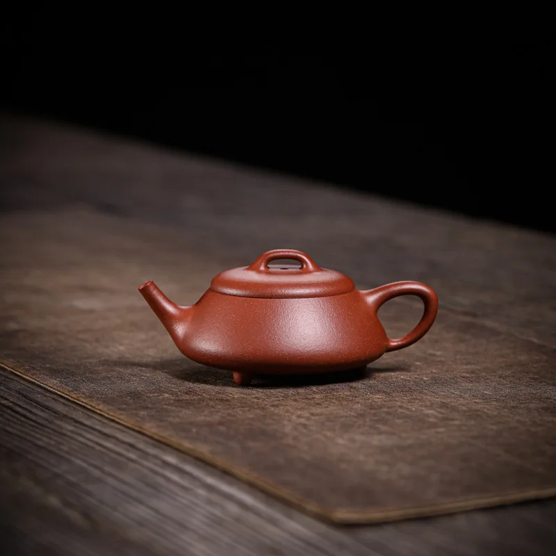 

130cc Chinese Yixing Zisha Purple Clay Tea Pot Red JiangpoNi Handmade Yipiao Small Teapot