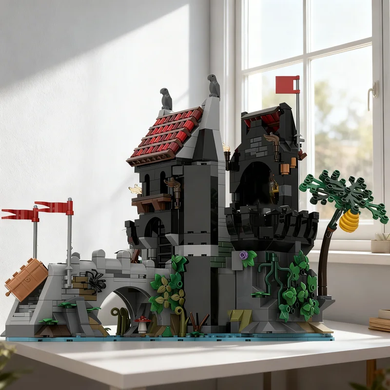 

1162pcs MOC Wolfpack Tower Remake Castle Model Building Blocks Creative Display Gift Collectible Decor Kids Premium Adult Desk