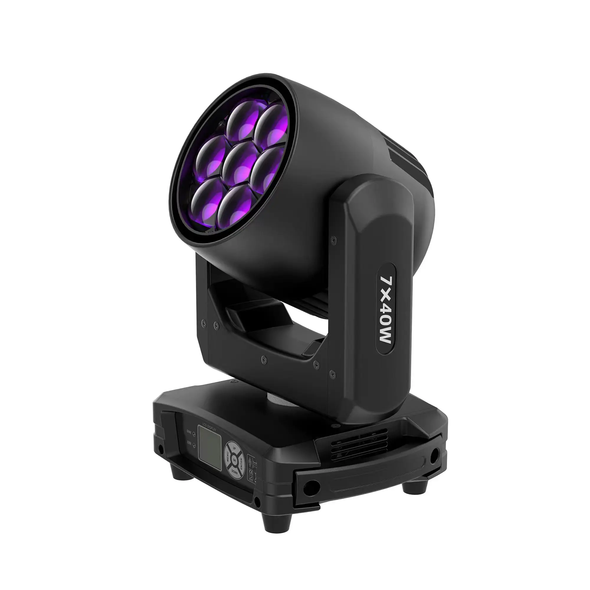 Imagem -04 - Disco Led Moving Head Light Bee Eye Beam 7x40w Rgbw em Ilimitado Girar Efeito Flor Zoom Wash para Palco dj Club