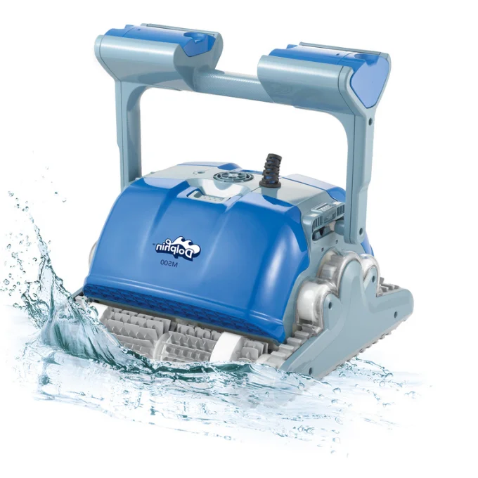 M500 Robotic Pool Vacuum Cleaner With Remote Control and Caddy- Wall Climbing Capability