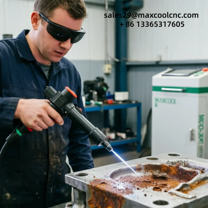 Maxcool Portable Air-Cooled 300W Pulse Laser Rust Removal Machine Manufacturer Sells Handheld Laser Cleaning Equipment