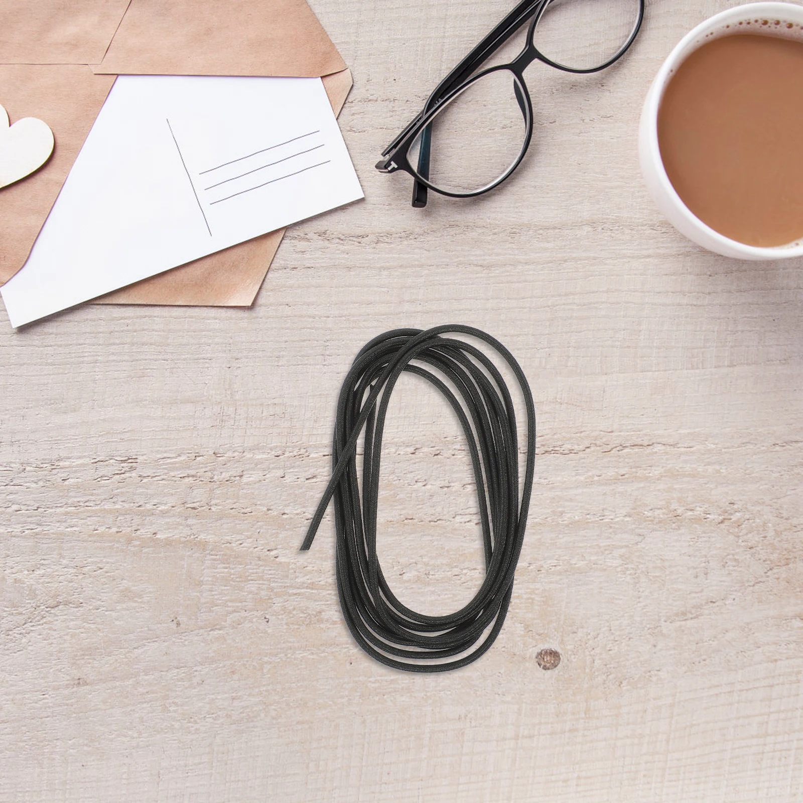 4 قطع من أربطة المرنة السوداء لأجهزة الكمبيوتر المحمولة المسافر مقاس A5، مشبك معدني بديل عالي التحمل، ملحقات حساب اليد ذاتية الصنع