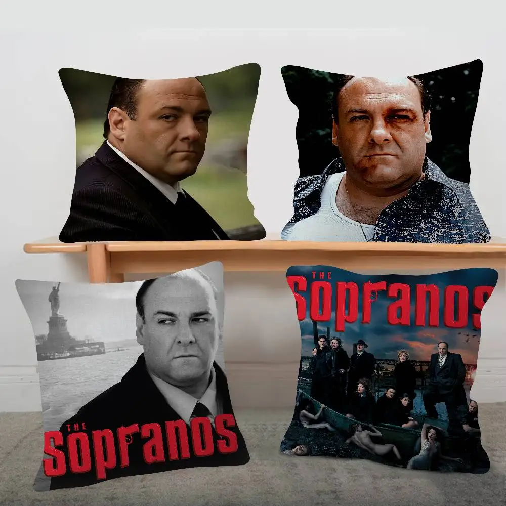 TV Drama The Sopranos Soft Comfortable Pillow Case Cartoon For Sofa Living Cat Room Home Office Retro Decor Protective Cover