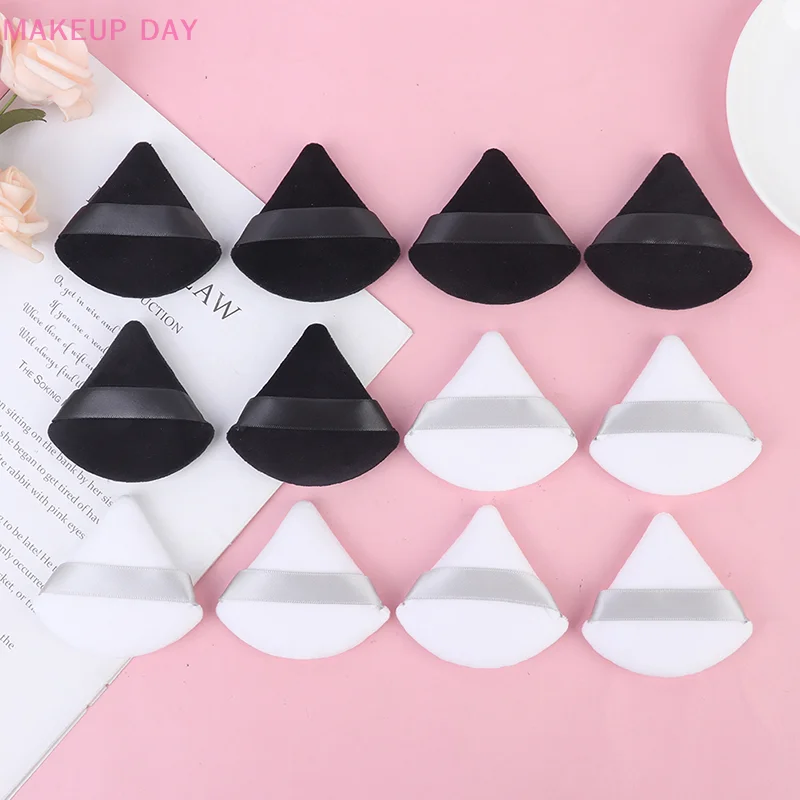 4pcs Cosmetic Puff Triangle Velvet Foundation Cream Mini Face MakeUp Sponge